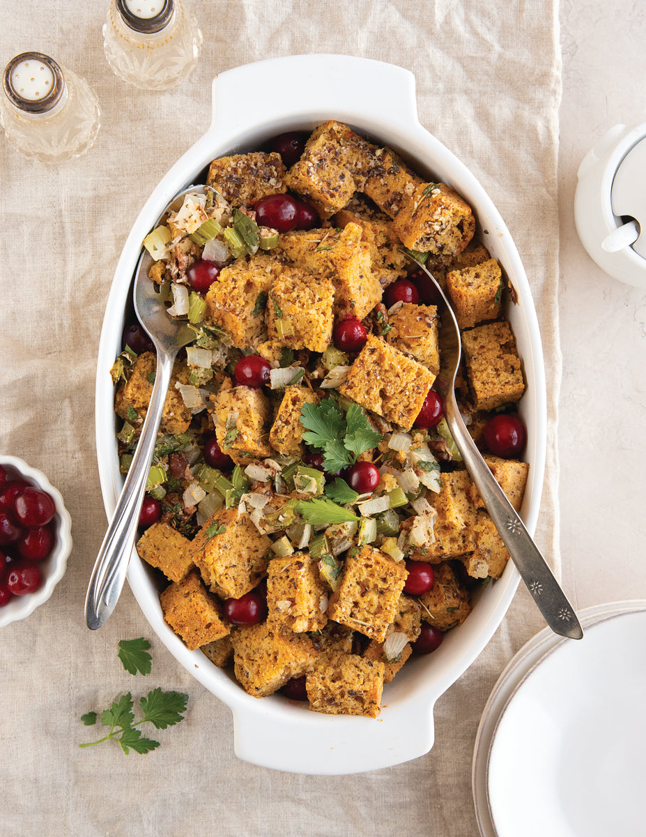 Cornbread Dressing with Cranberries – PlantPure Nation