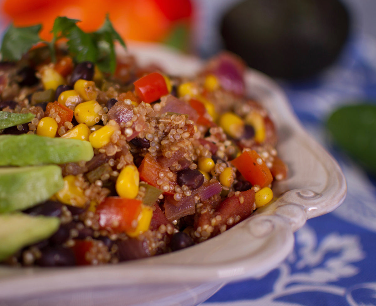 Aztec Quinoa with Avocado Mango Salsa – PlantPure Nation