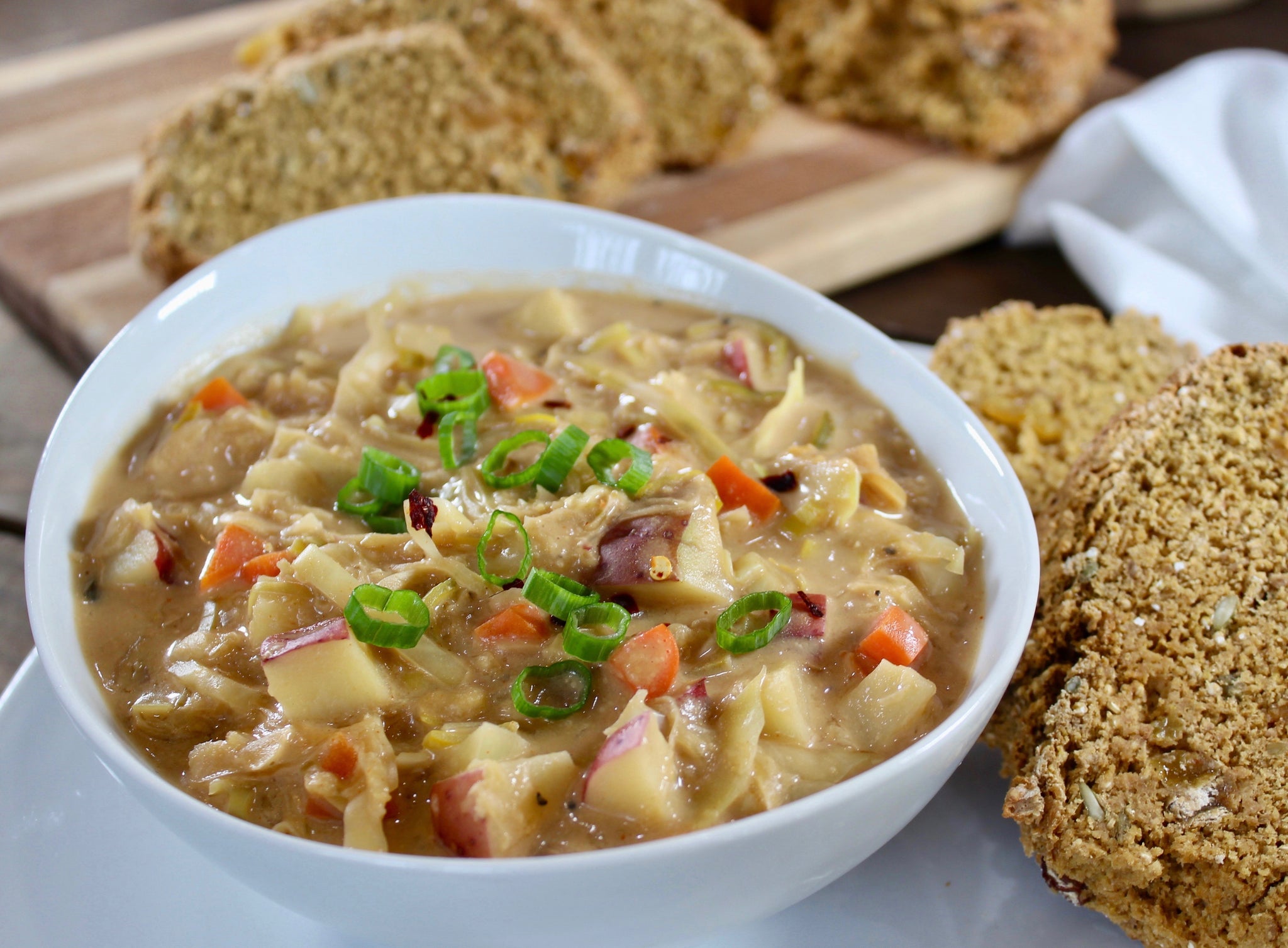 Colcannon Soup and Irish Soda Bread