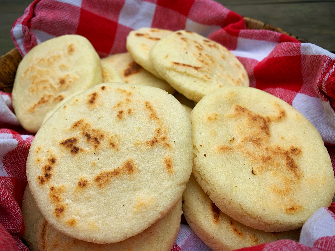 Our new Budare is perfect for Arepas. The natural finish allows