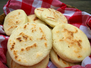 Arepas with Savory Black Beans