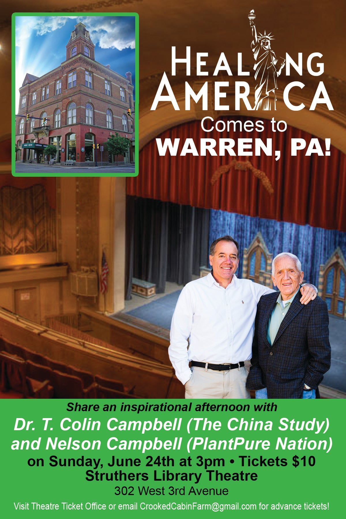 “HEALING AMERICA” MOVEMENT TO VISIT WARREN, PA